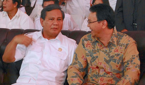 Prabowo Subianto dan Basuki T Purnama alias Ahok